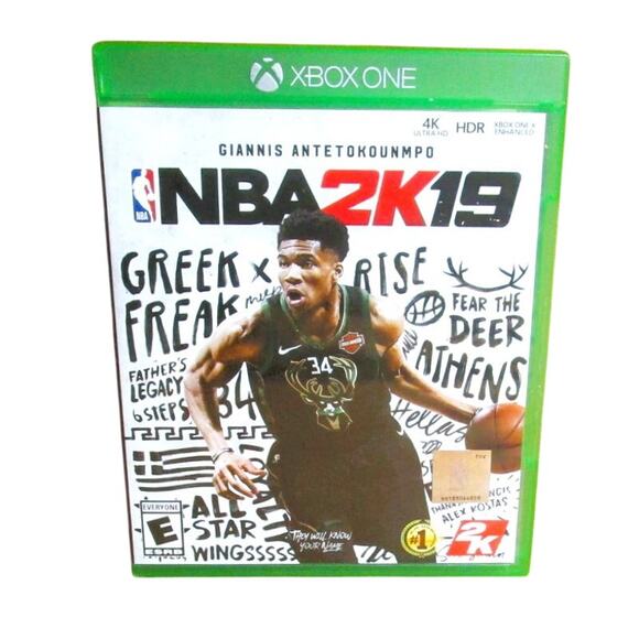 X-BOX One NBA 2K19 Giannis Antetokounmpo Basketball 2018 Rated E 4K Ultra HD - Picture 1 of 3